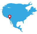 Oregon Data Centre marked on north america map